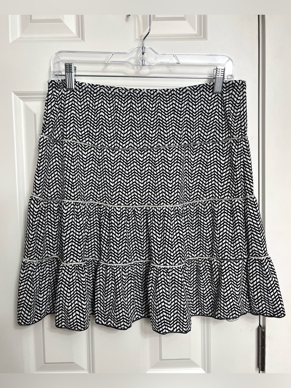 Studio M Geometric Tiered Mini Ruffle Skirt NWOT